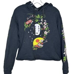 Studio Ghibli‎ LARGE cropped Spirited Away by Her Universe No Face Black Hoodie